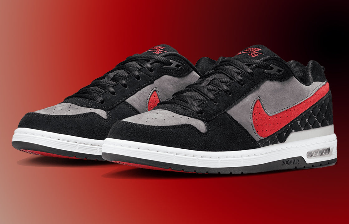 Nike SB P-Rod Zoom Low Black and Varsity Red