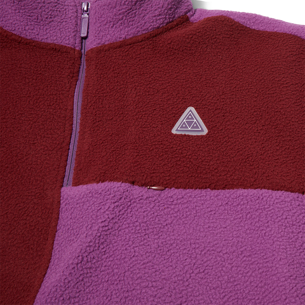 HUF Expedition 1/4 Zip Pile Fleece Berry