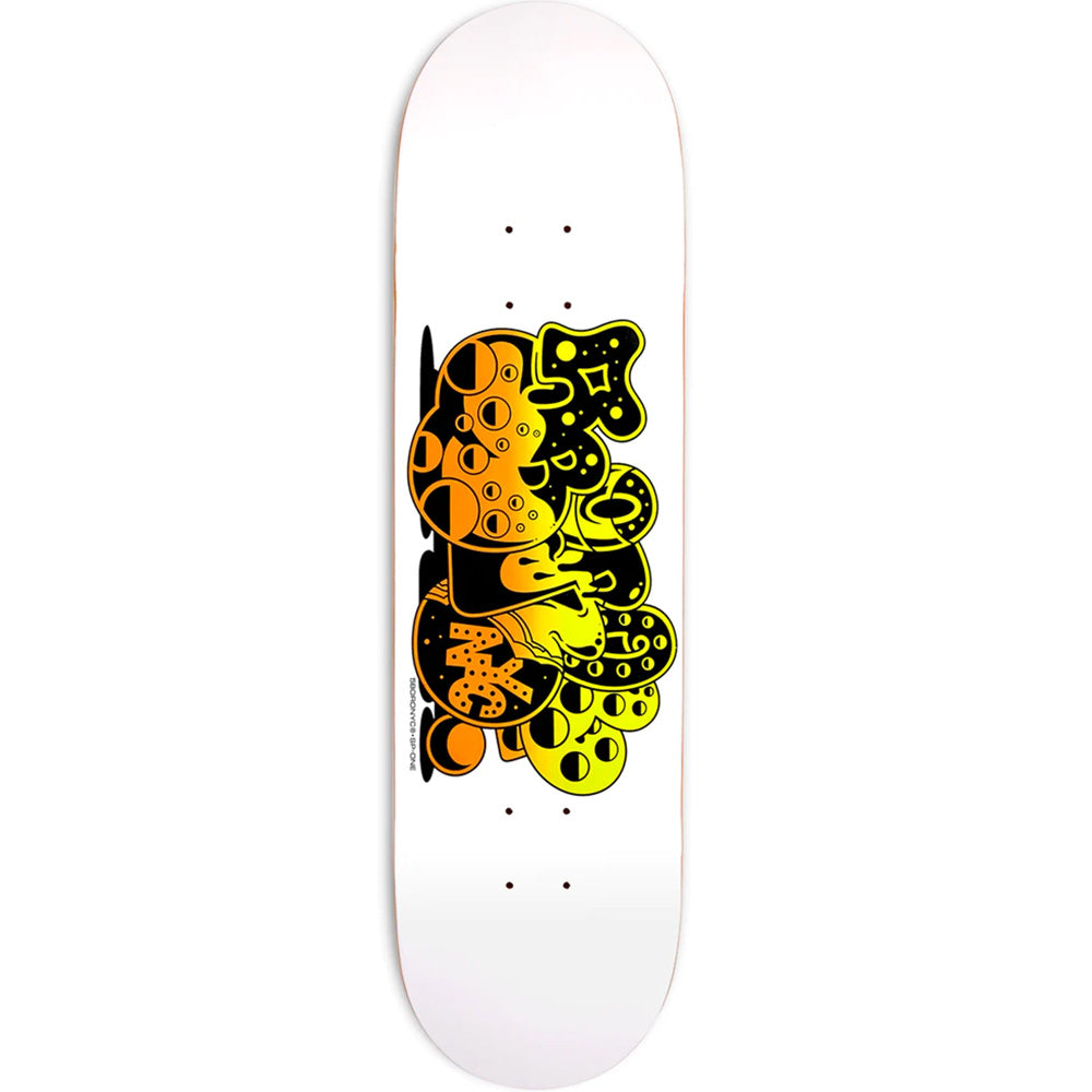 5boro x SP-ONE Bubble Orange & Yellow Skateboard Deck 8.5"