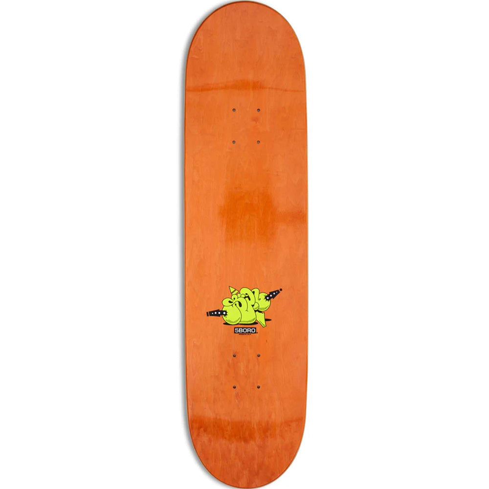 5boro x SP-ONE Bubble Orange & Yellow Skateboard Deck 8.5"