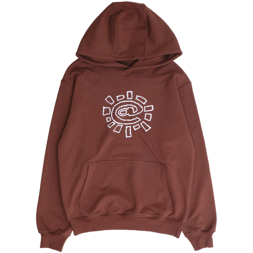 Always Do What You Should Do Scribble @sun Hoodie Brown