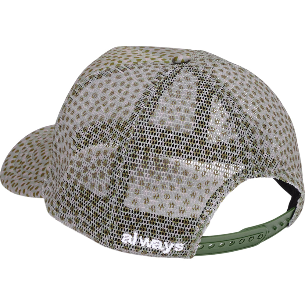 Always Do What You Should Do Coral Pattern Trucker Cap Green