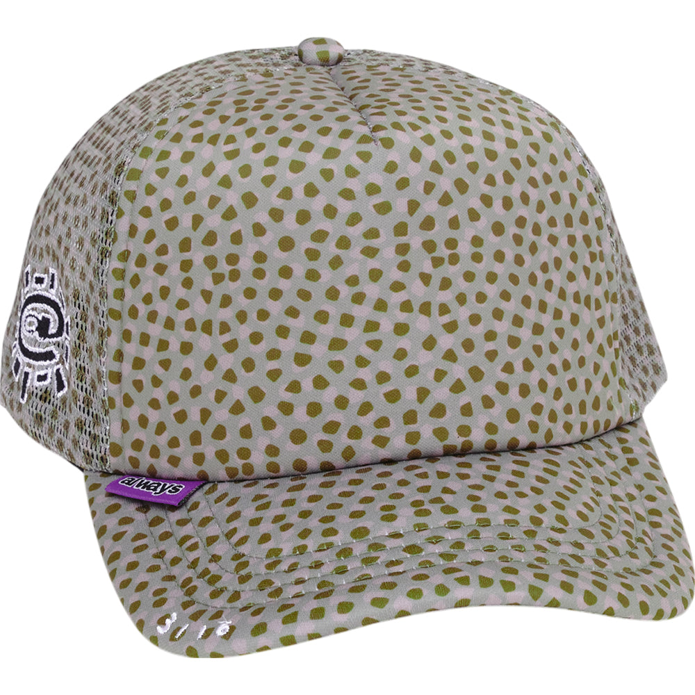 Always Do What You Should Do Coral Pattern Trucker Cap Green
