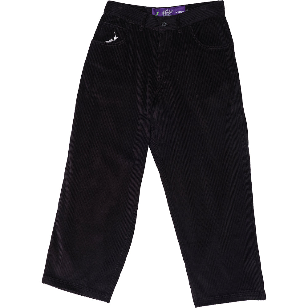 Always Do What You Should Do Relaxed Thick Corduroy Pants Black
