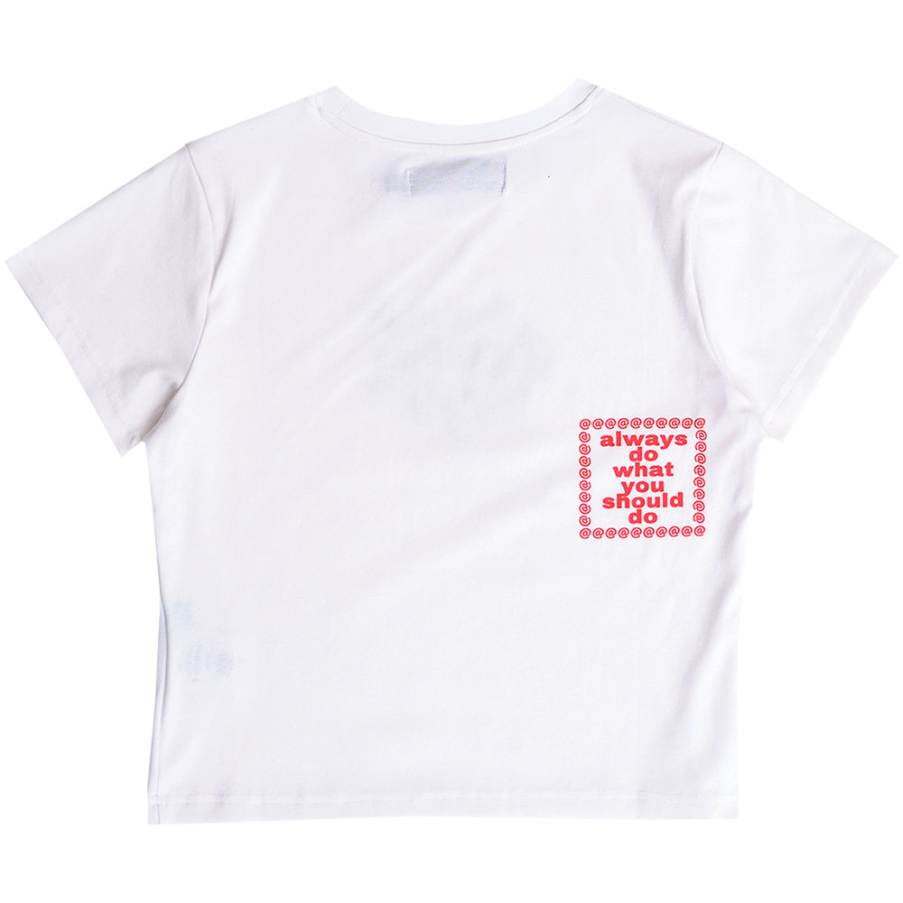 Always Do What You Should Do Baby He@rt Tee White