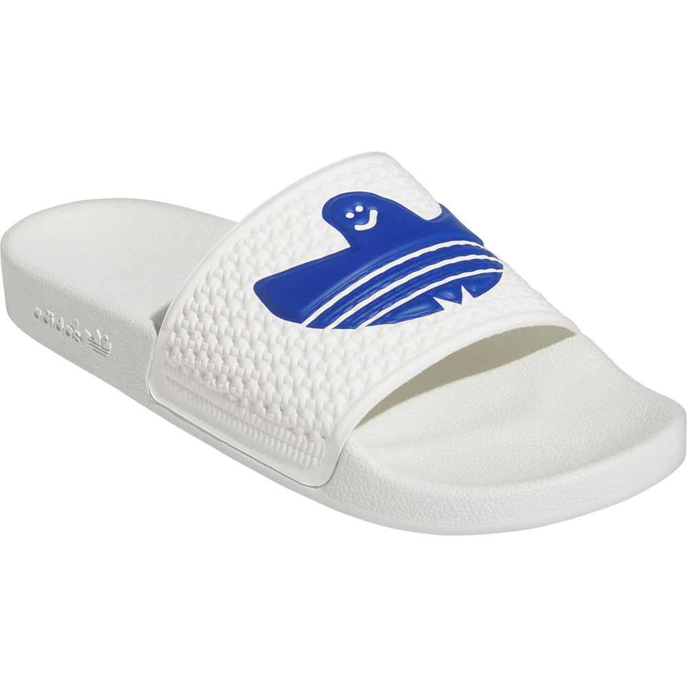 Adidas Shmoofoil Slides Core White/Royal Blue/Core White