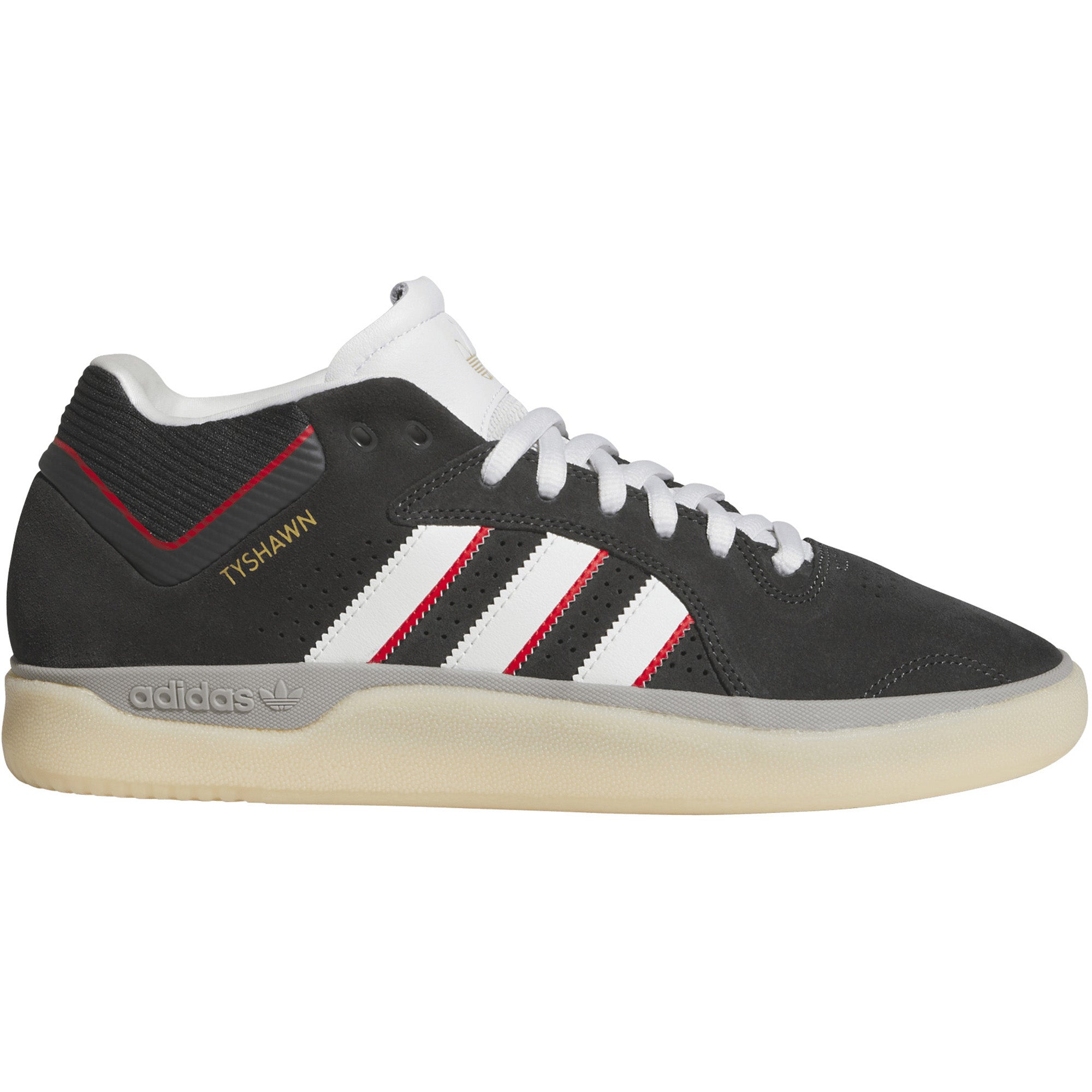 Adidas Tyshawn Shoes Dark Grey/Carbon/Crystal White/Better Scarlett
