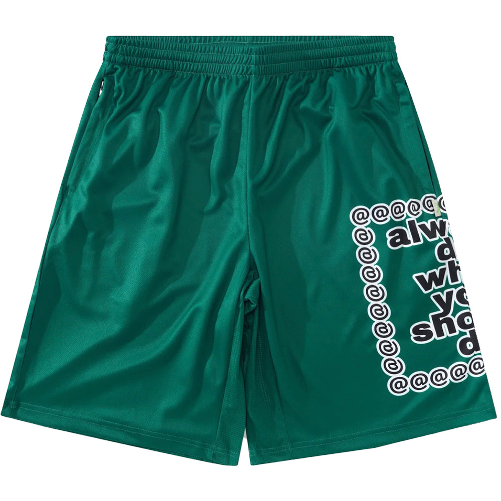 Always Do What You Should Do Big ADWYSD Court Shorts Forest Green