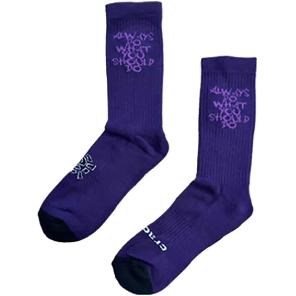 Always Do What You Should Do Cohesive Socks Purple