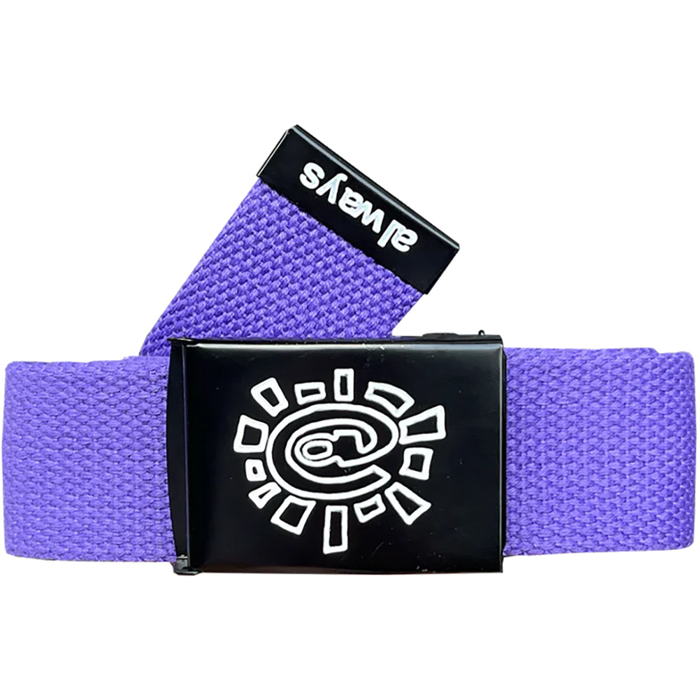 Always Do What You Should Do Embossed @sun Canvas Belt Purple