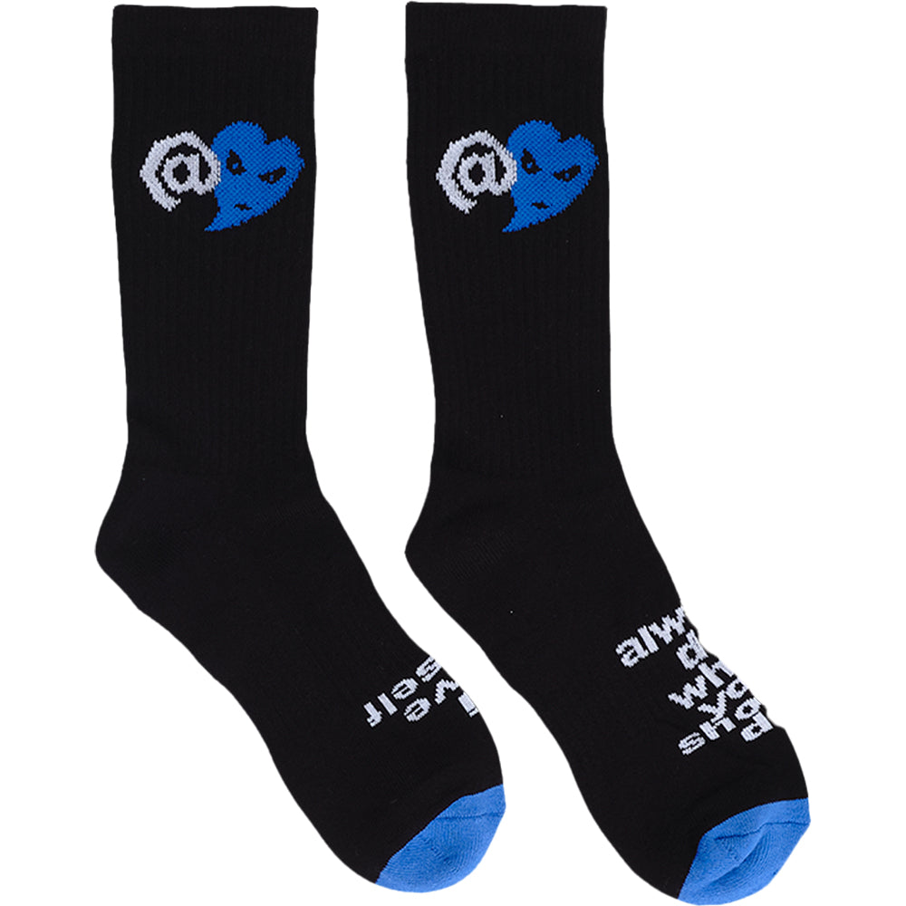 Always Do What You Should Do Love Hard Socks Black