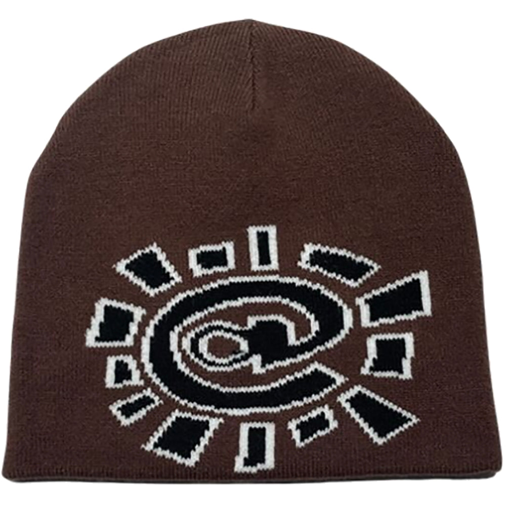 Always Do What You Should Do Reversible @sun Skull Beanie Brown