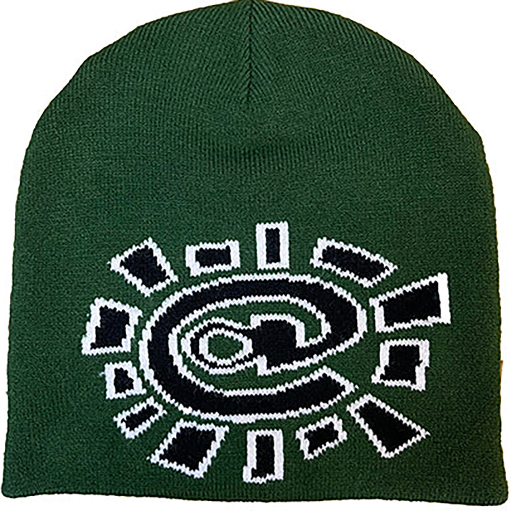 Always Do What You Should Do Reversible @sun Skull Beanie Forest Green