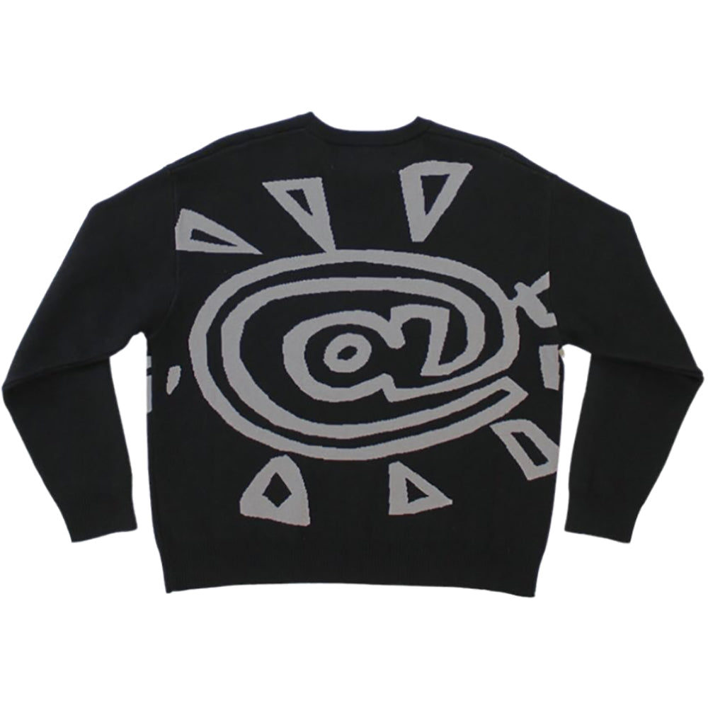 Always Do What You Should Do Run @sun Knitted Sweater Black