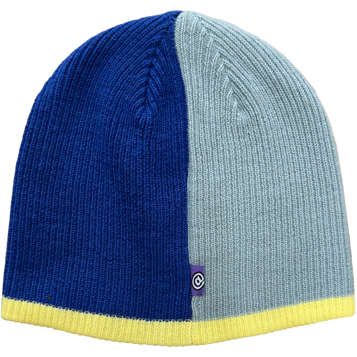 Always Do What You Should Do Stripe Beanie Blue/Yellow
