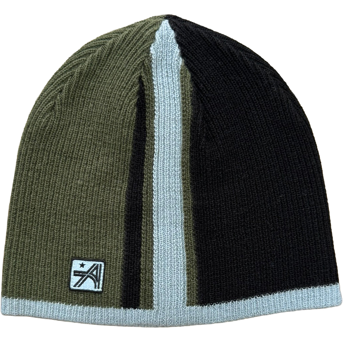 Always Do What You Should Do Stripe Beanie Khaki/Blue/Black