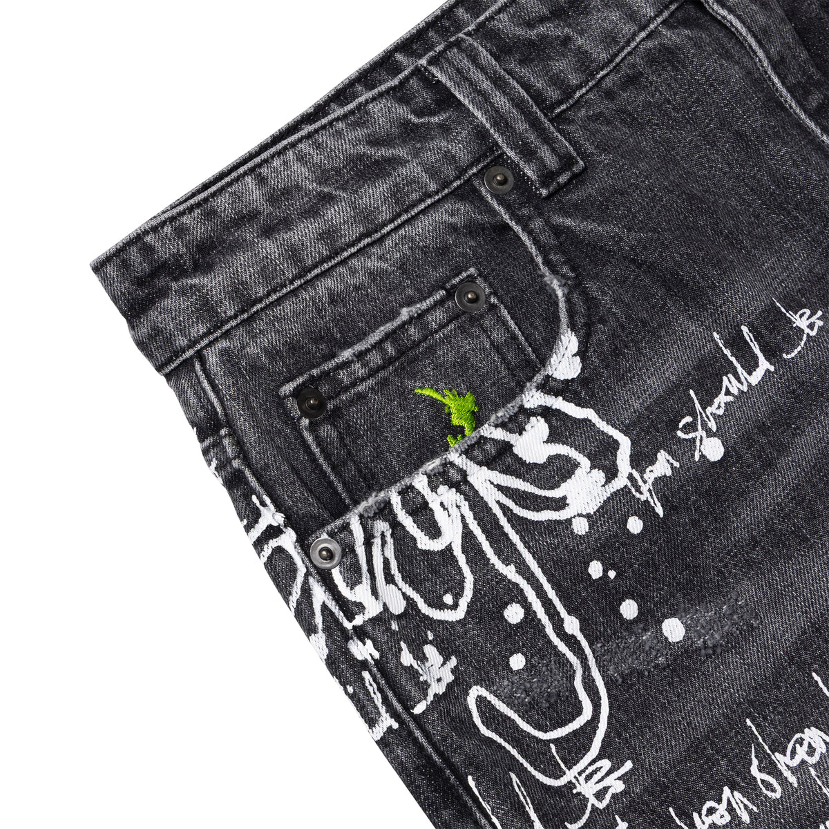 Always Do What You Should Do Waza Jeans Washed Light Black