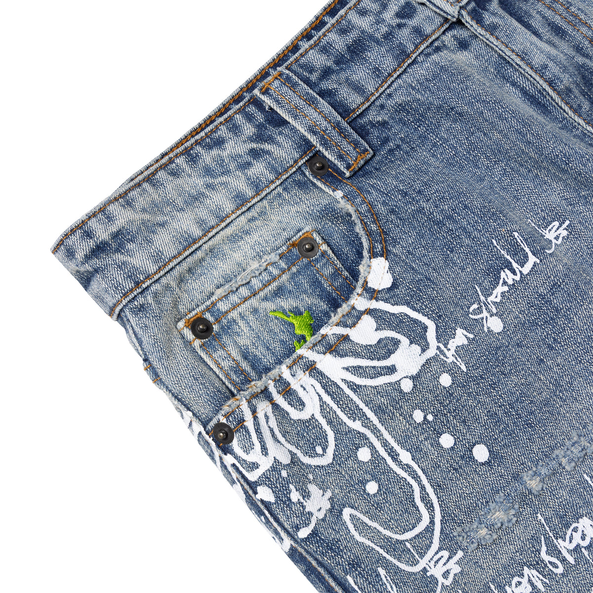 Always Do What You Should Do Waza Jeans Washed Light Blue