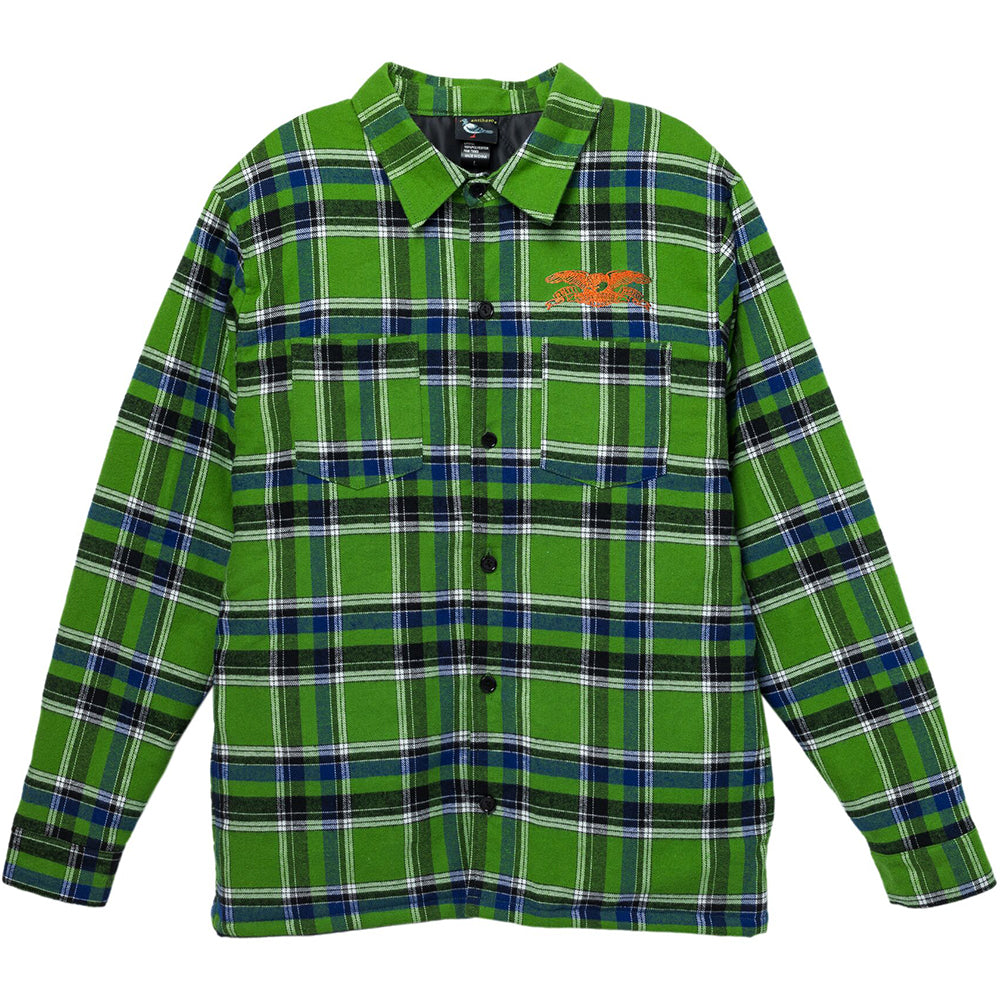 Antihero Basic Eagle Flannel Jacket Green/Blue/Orange