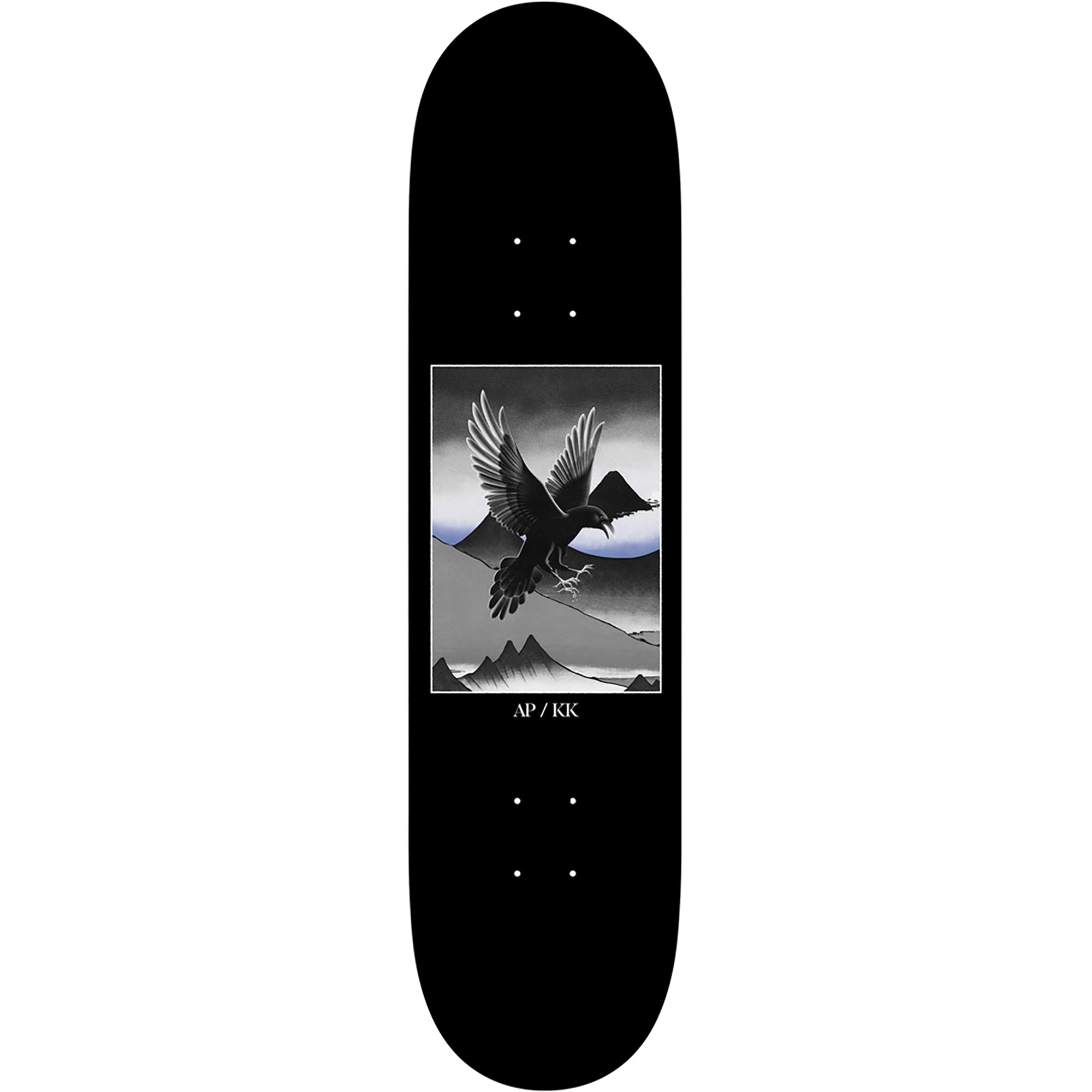 April Shane O'Neill Full Dead Black Dip Skateboard Deck 8.25