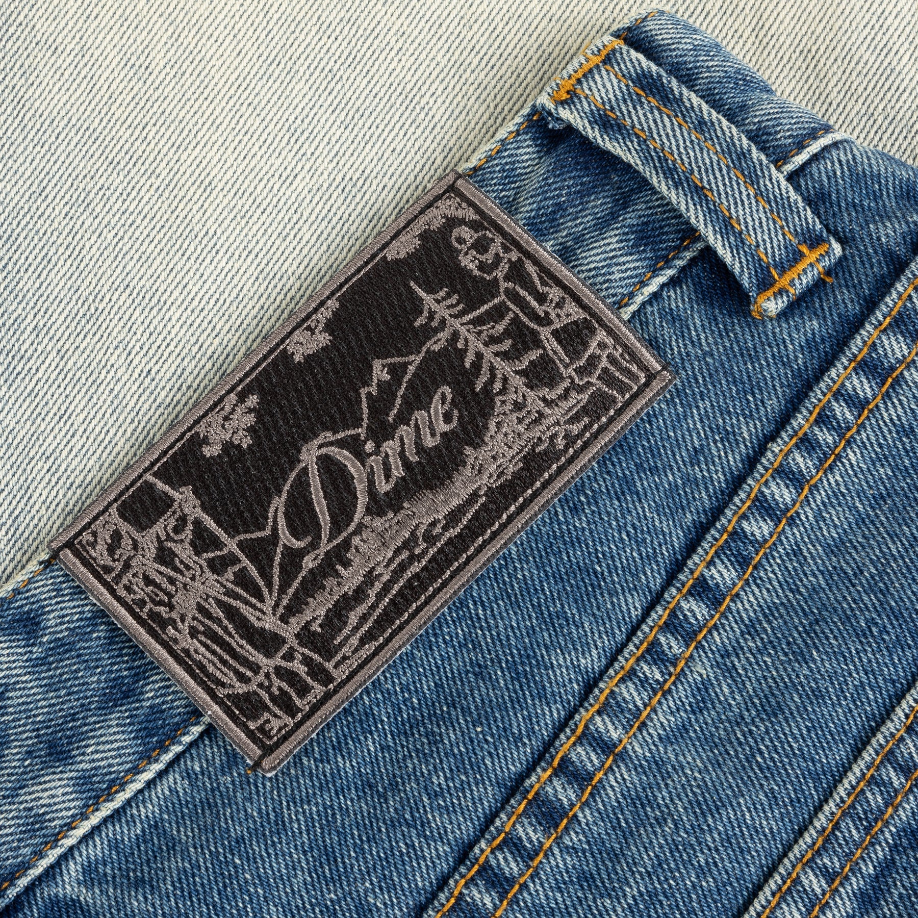 Dime MTL Straight Denim Pants Dipped Sandblasted Indigo