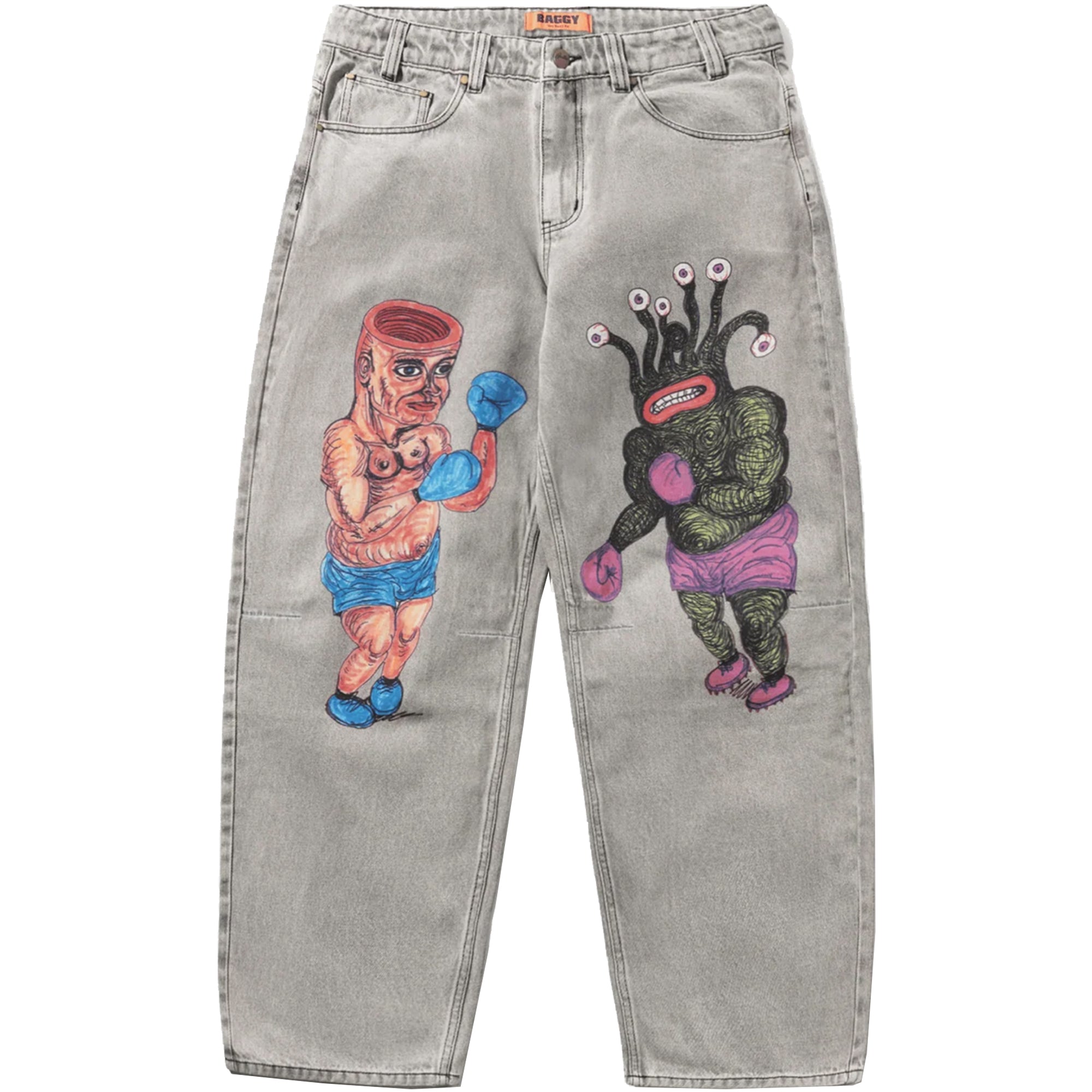 Butter Goods x Daniel Johnston Boxing Denim Jeans Washed Grey