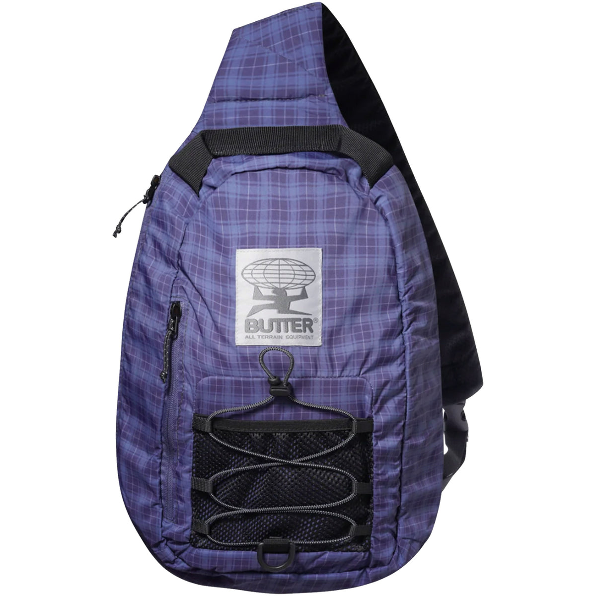 Butter Goods Express Shoulder Bag Navy Plaid