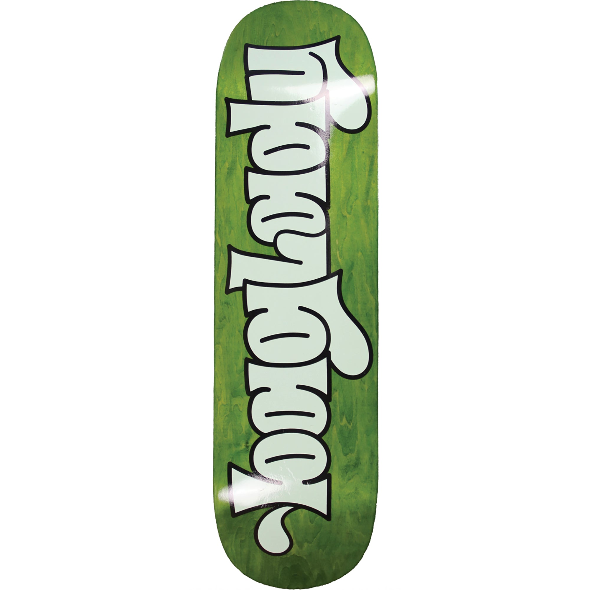 Baglady Throw Up Green Stain Deck 8.375"