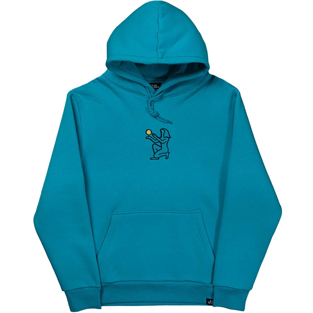 Blue Flowers Control Hoodie Dark Aqua