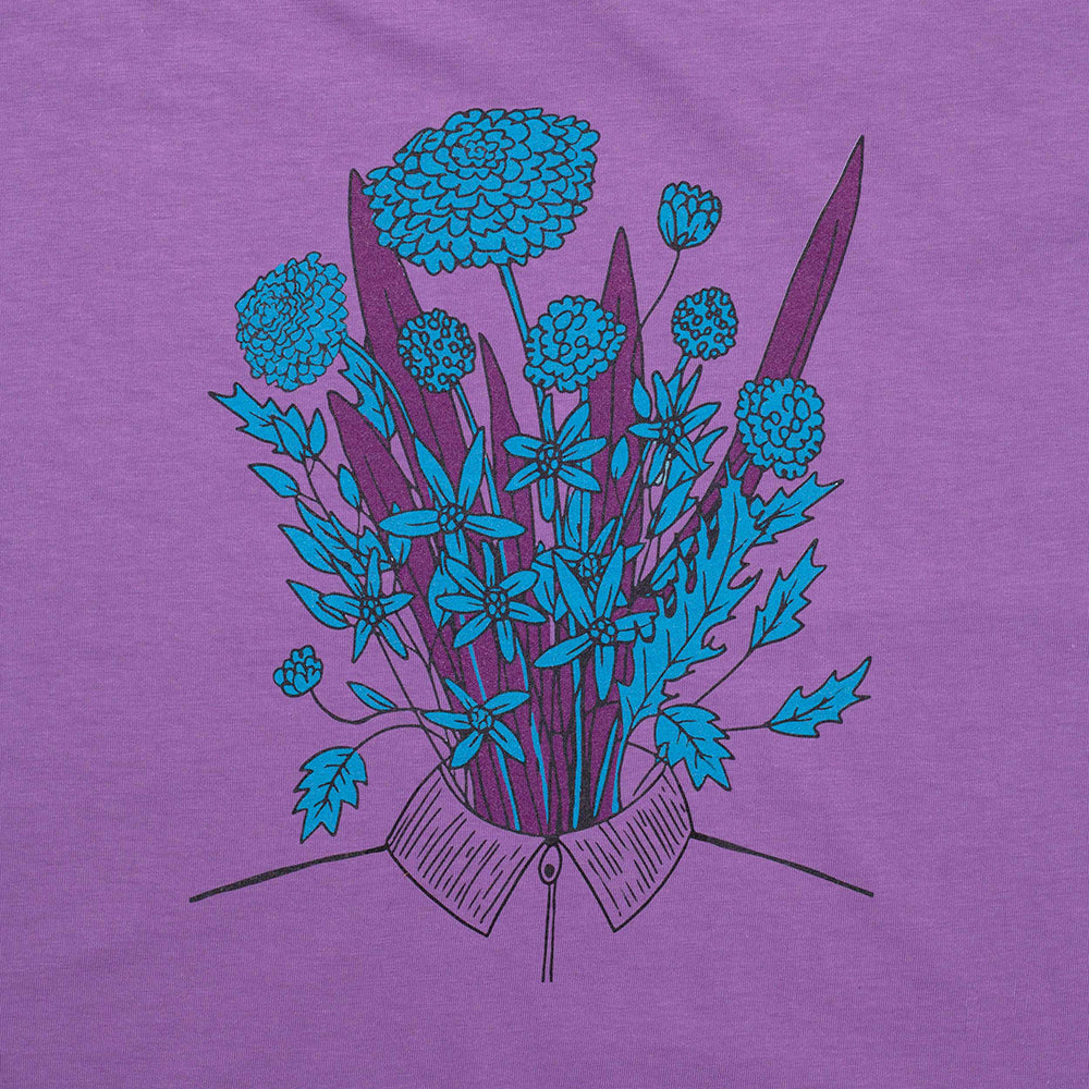 Blue Flowers Evolution T Shirt Summer Lilac