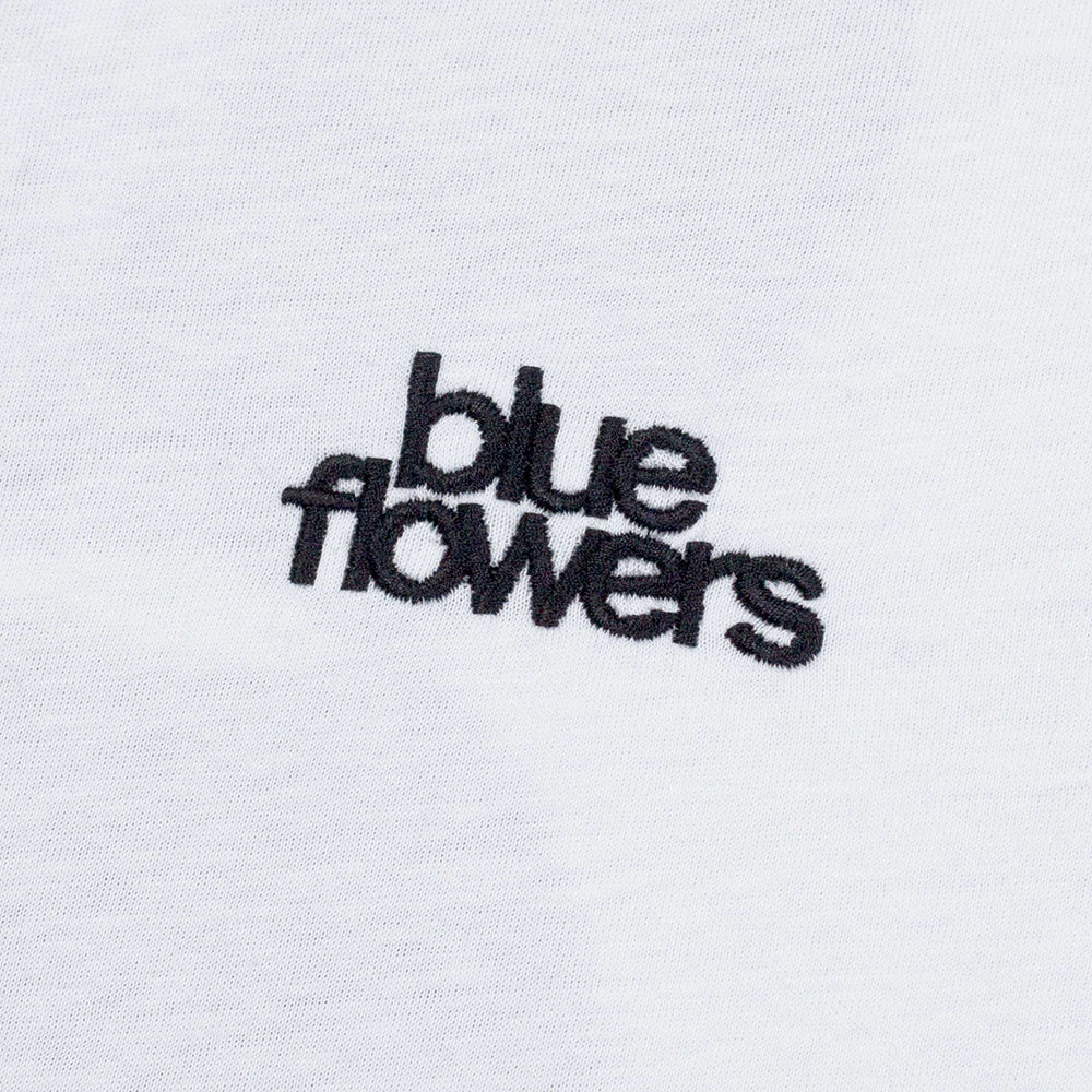 Blue Flowers Global T Shirt White