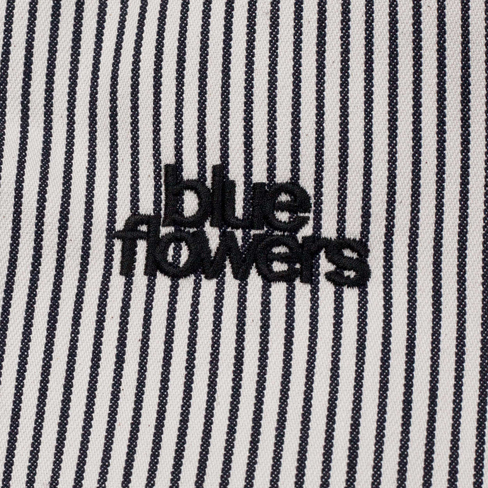 Blue Flowers Hickory Shirt Black/White