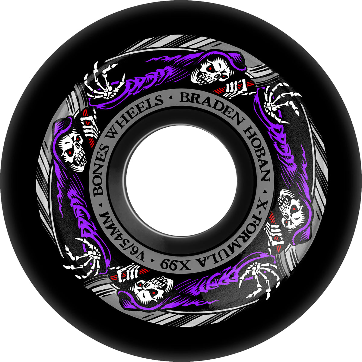 Bones Braden Hoban Reaper X-Formula V6 Wide Cut X99 Skateboard Wheels 54mm