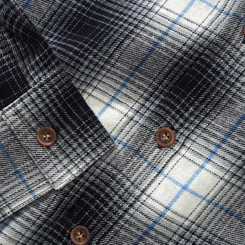 Butter Goods Appliance Plaid Shirt Navy/White