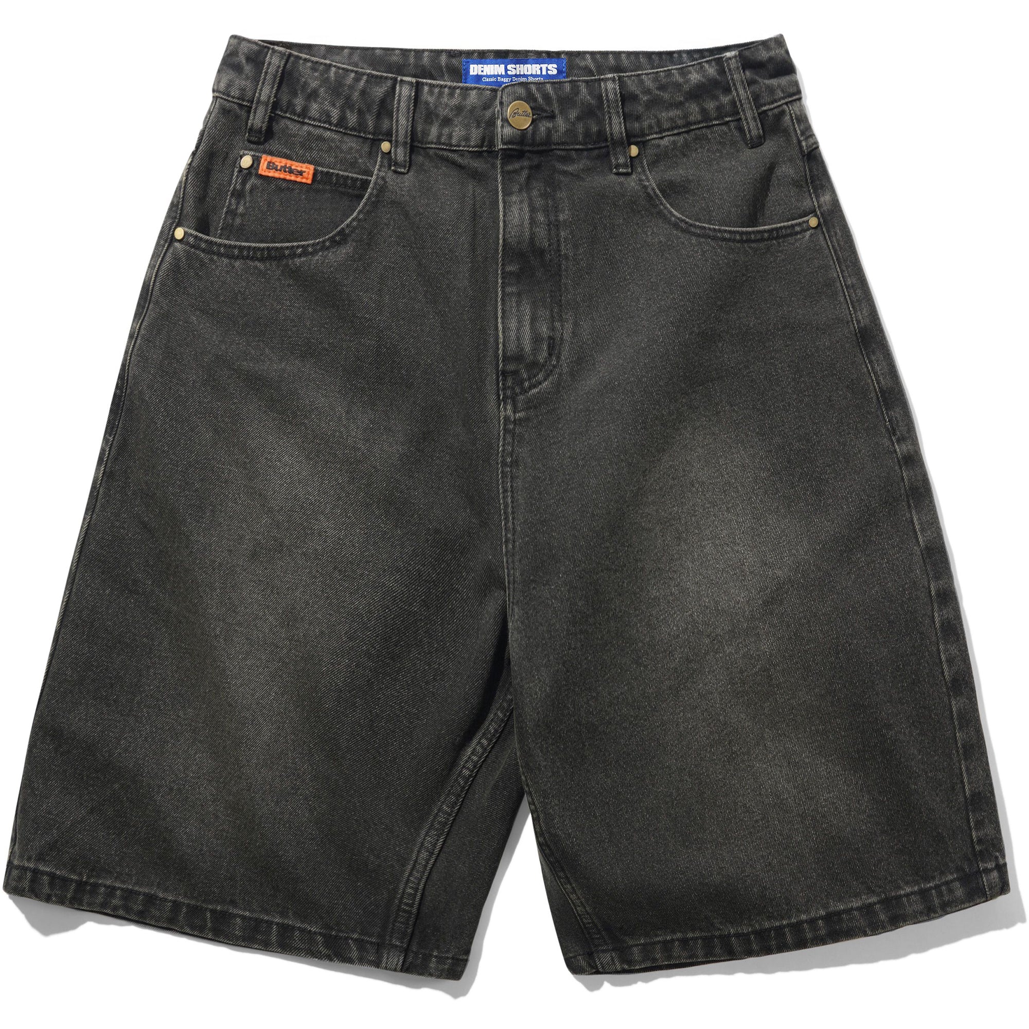 Butter Goods Baggy Denim Shorts Faded Black
