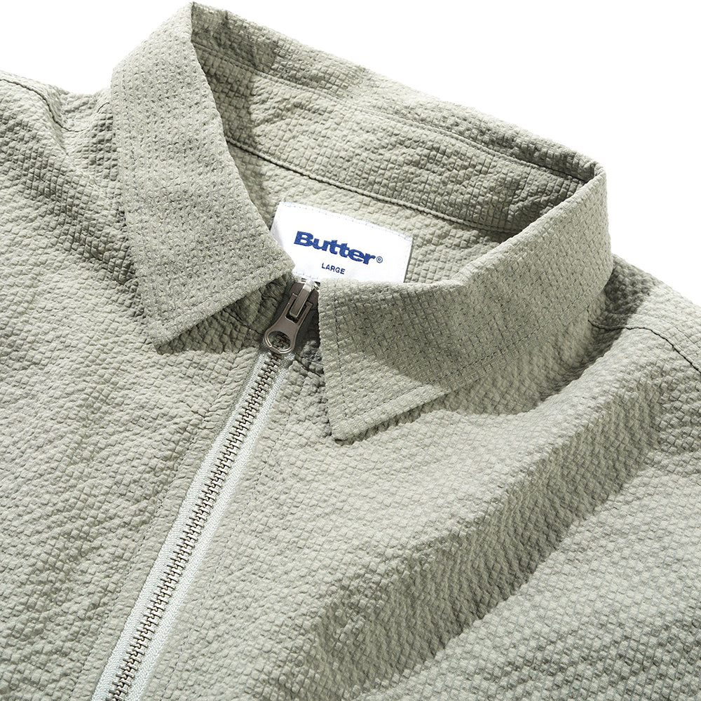 Butter Goods Carve Zip Shirt Seafoam