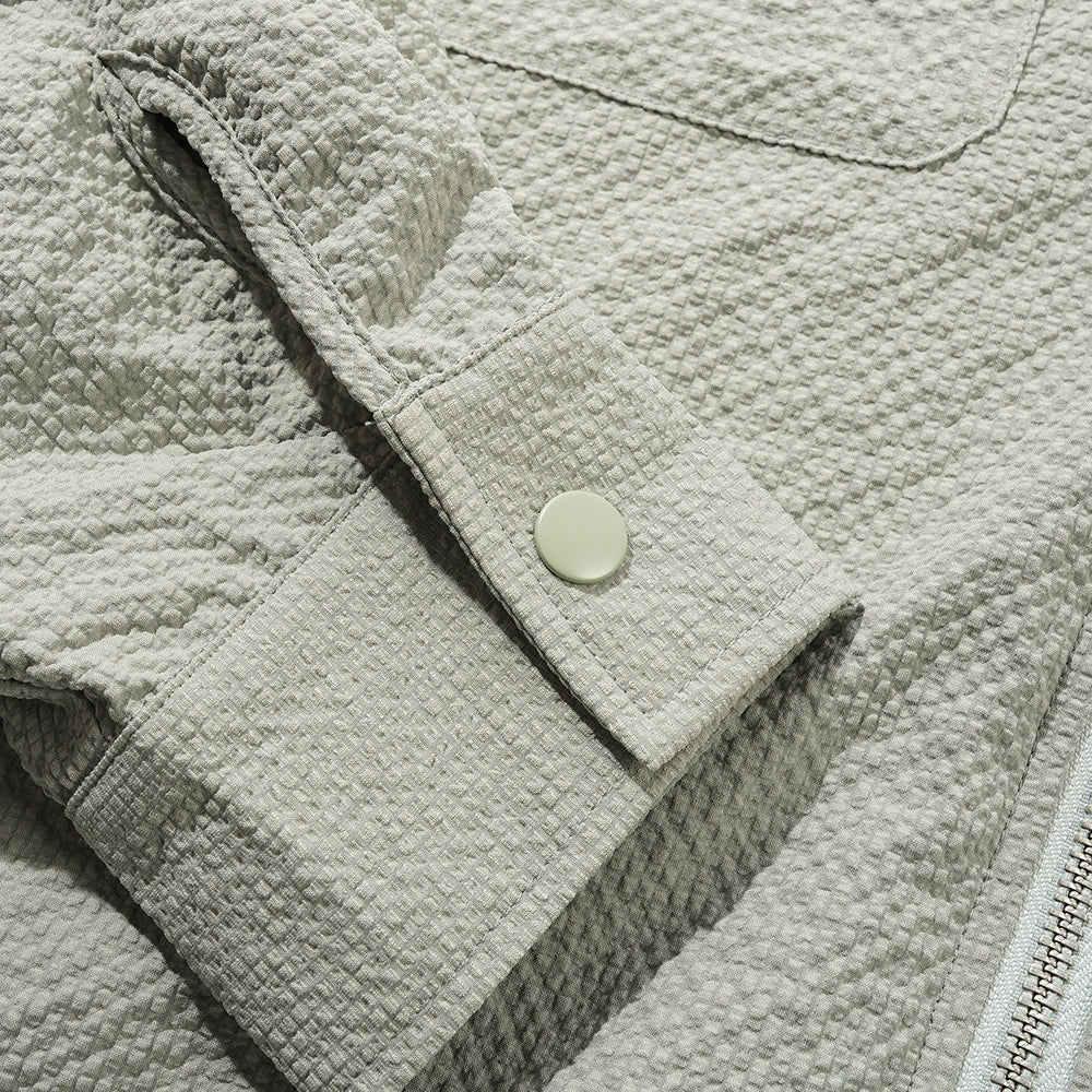 Butter Goods Carve Zip Shirt Seafoam