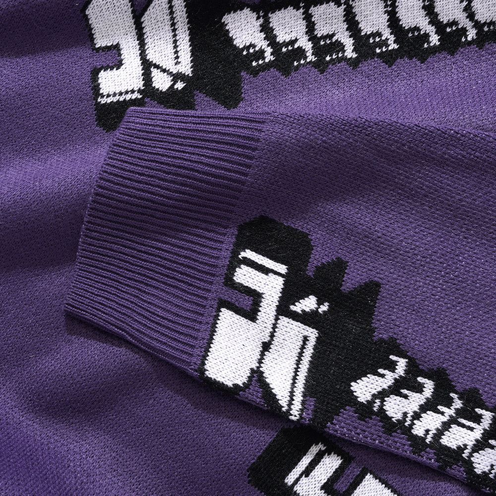 Butter Goods Screw Knit Sweater Dusk Purple