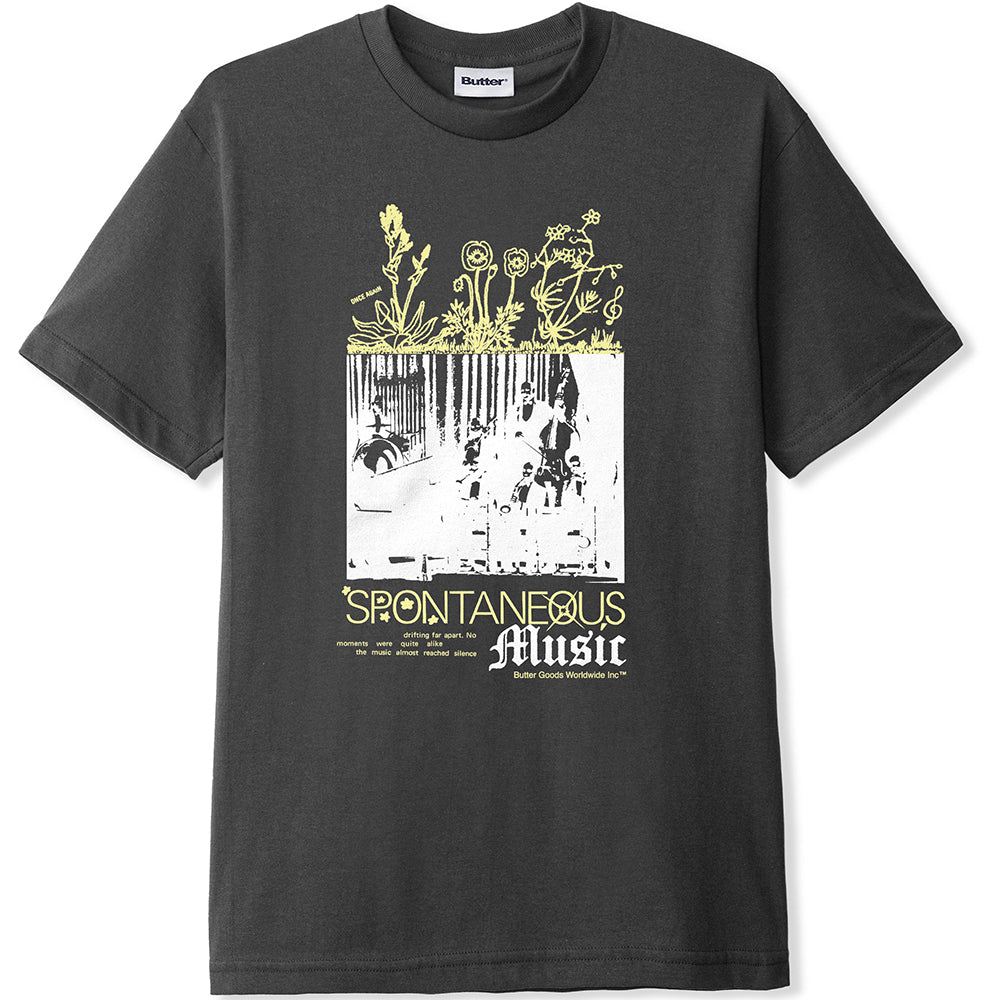 Butter Goods Spontaneous Music Tee Charcoal