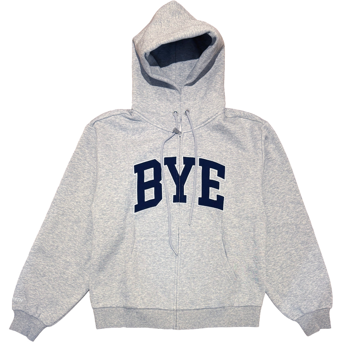 Bye Jeremy Bye Zip Hoodie Grey | NOTE shop