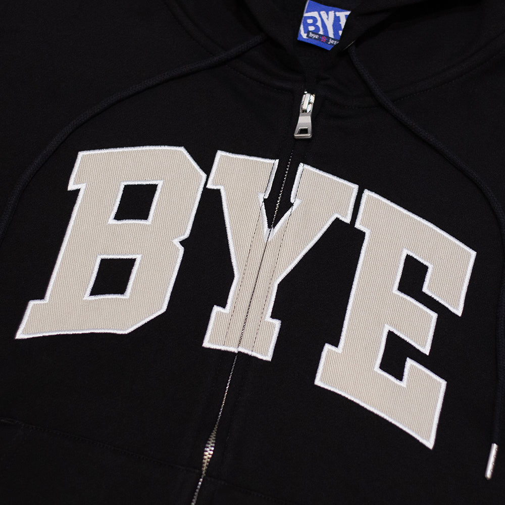 Bye Jeremy Bye Zip Hoodie Black
