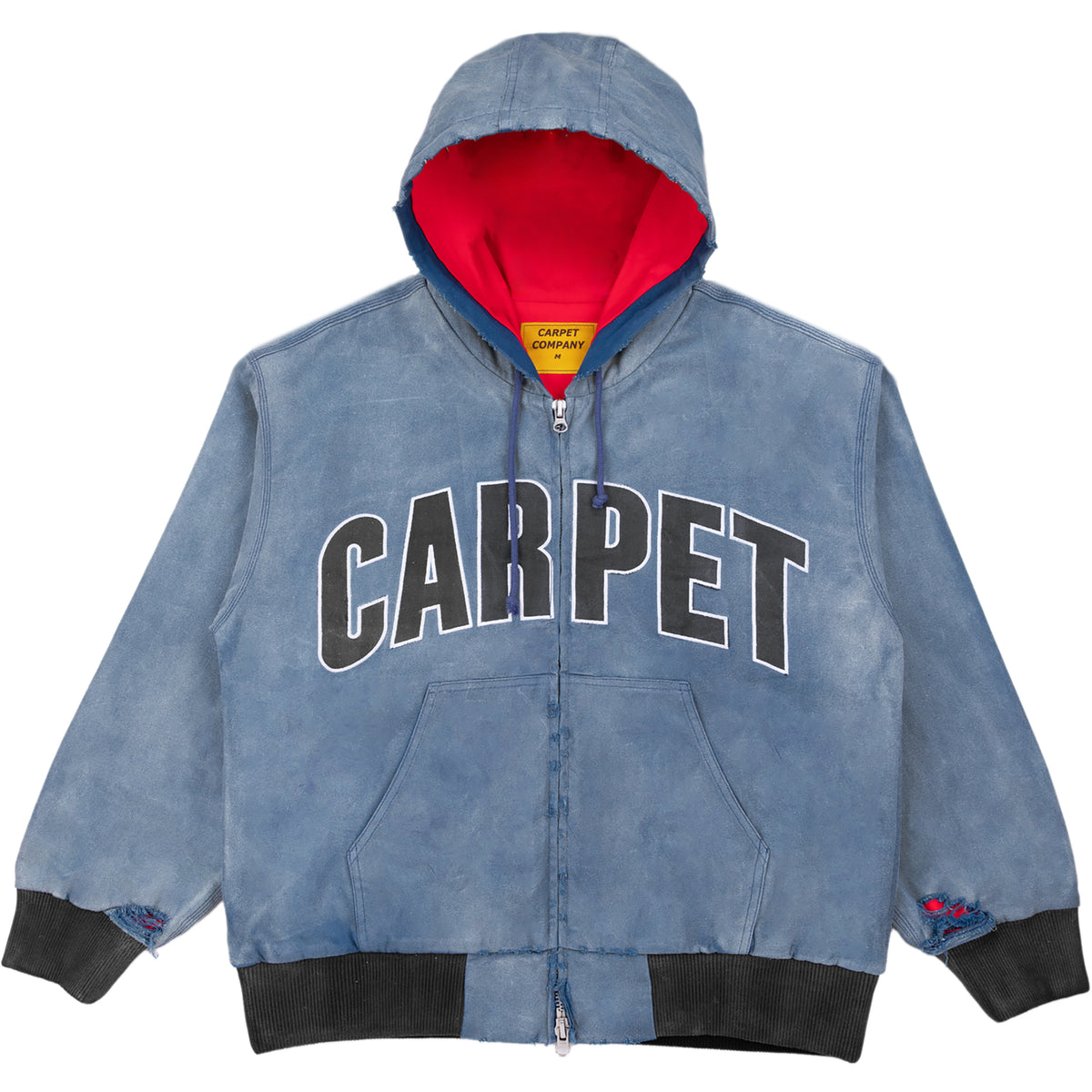 Carpet Company Battered Varsity Work Jacket Washed Navy
