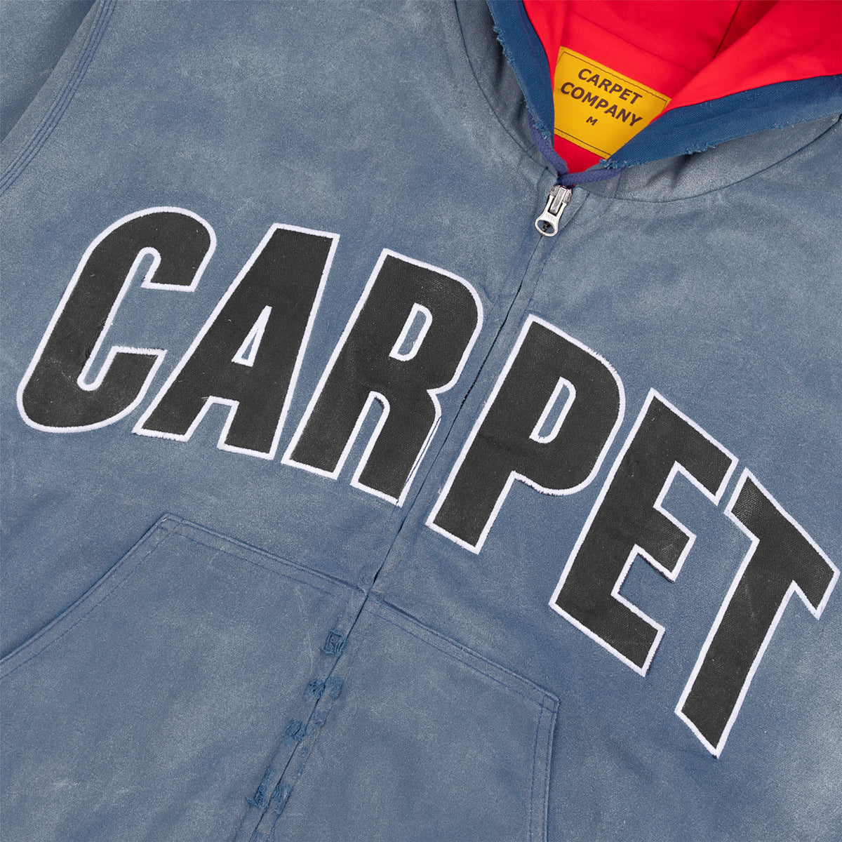 Carpet Company Battered Varsity Work Jacket Washed Navy