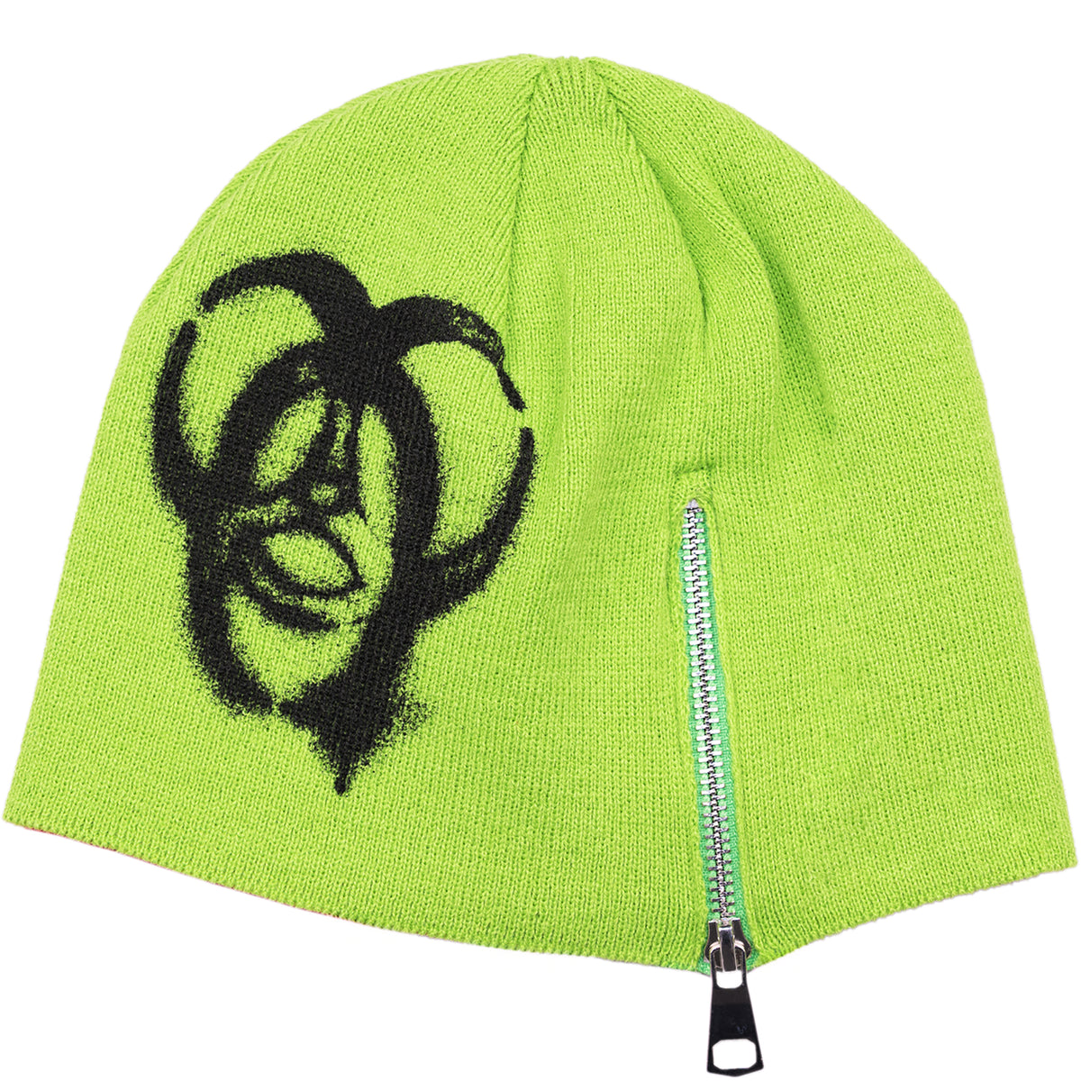 Carpet Company Biohazard Zip Beanie Green