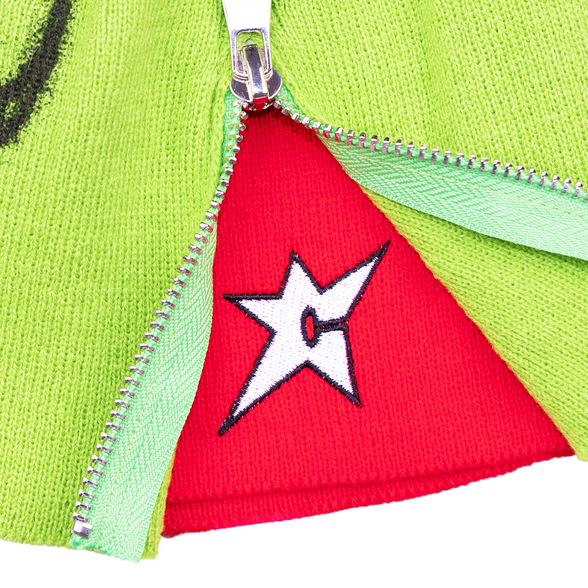 Carpet Company Biohazard Zip Beanie Green