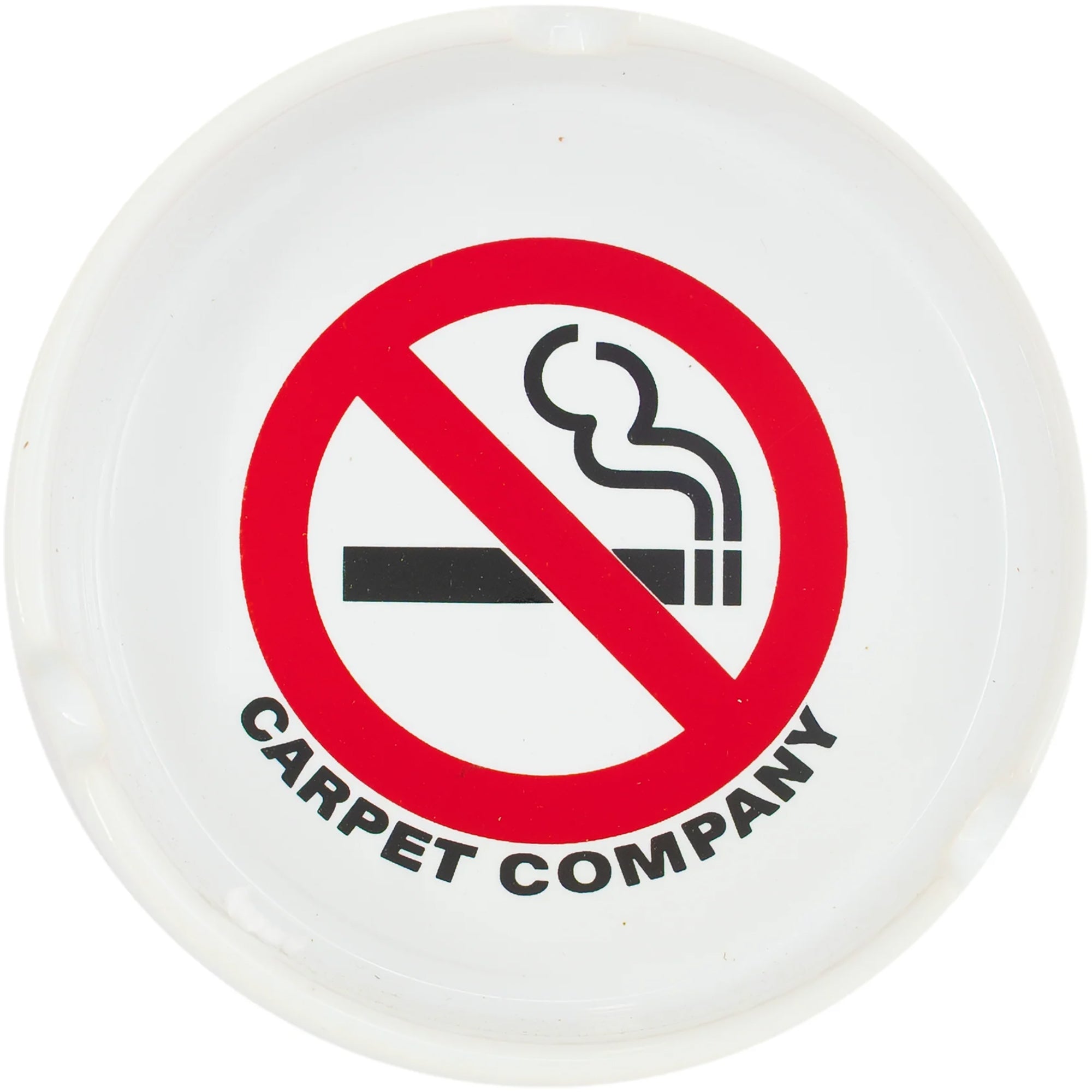 Carpet Company No Smoking Ashtray White