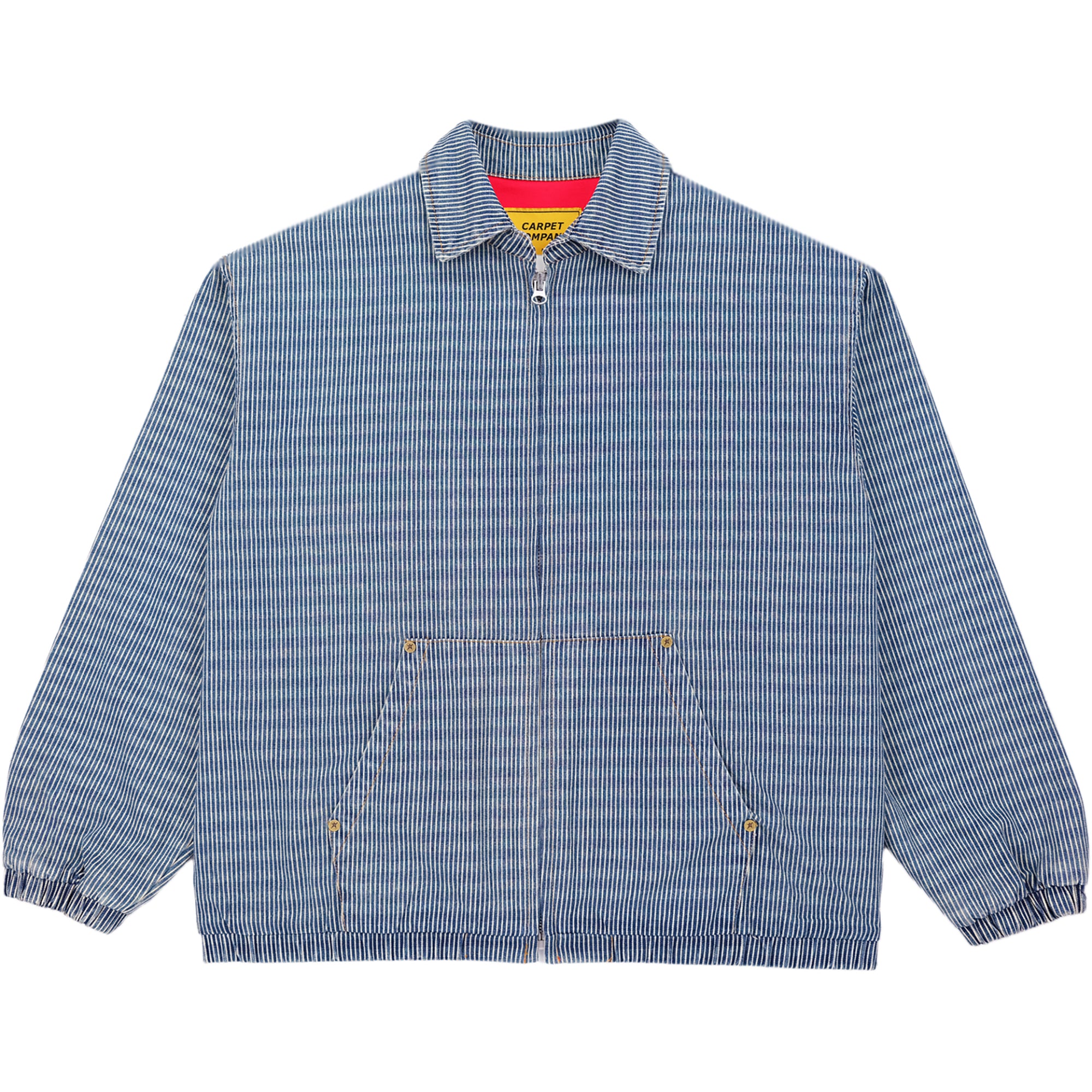 Carpet Company Pinstripe Denim Work Jacket Dark Denim