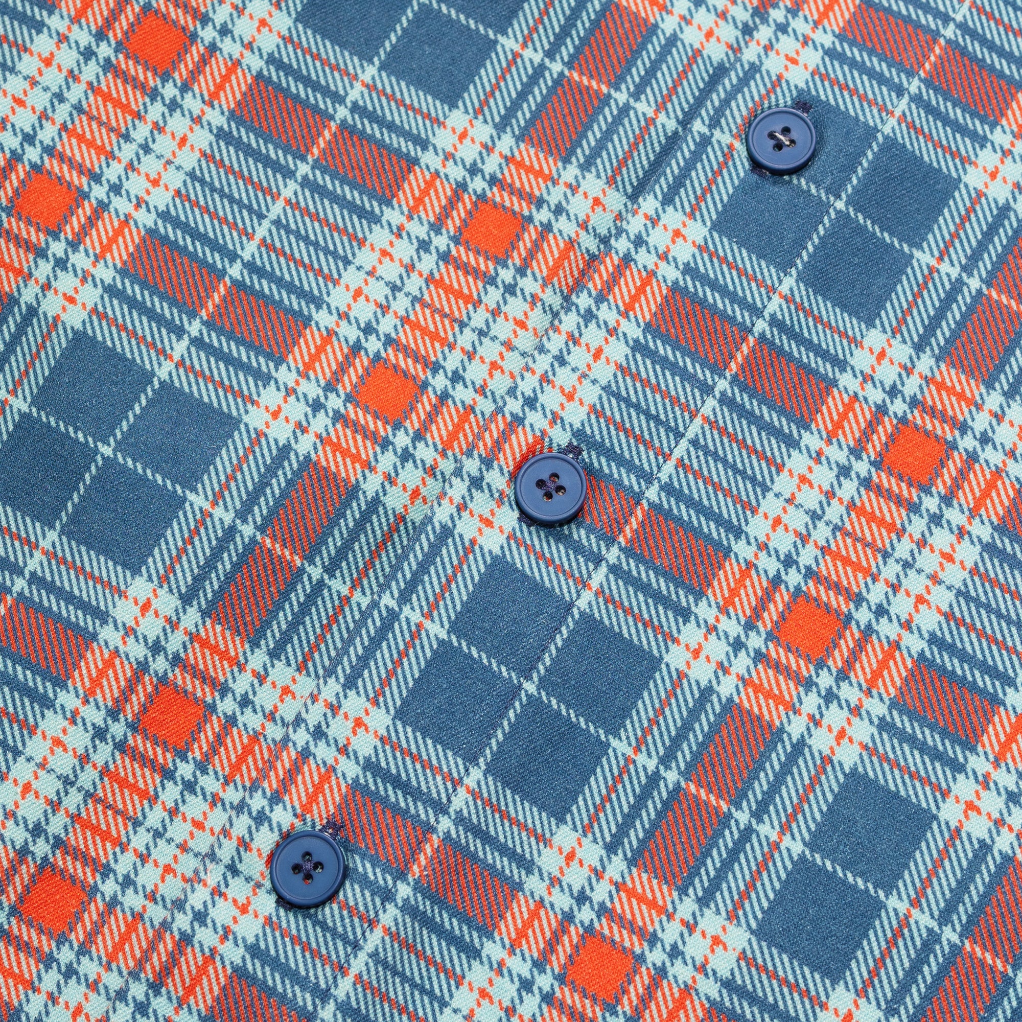 Carpet Company Plaid Canvas Button Up Blue