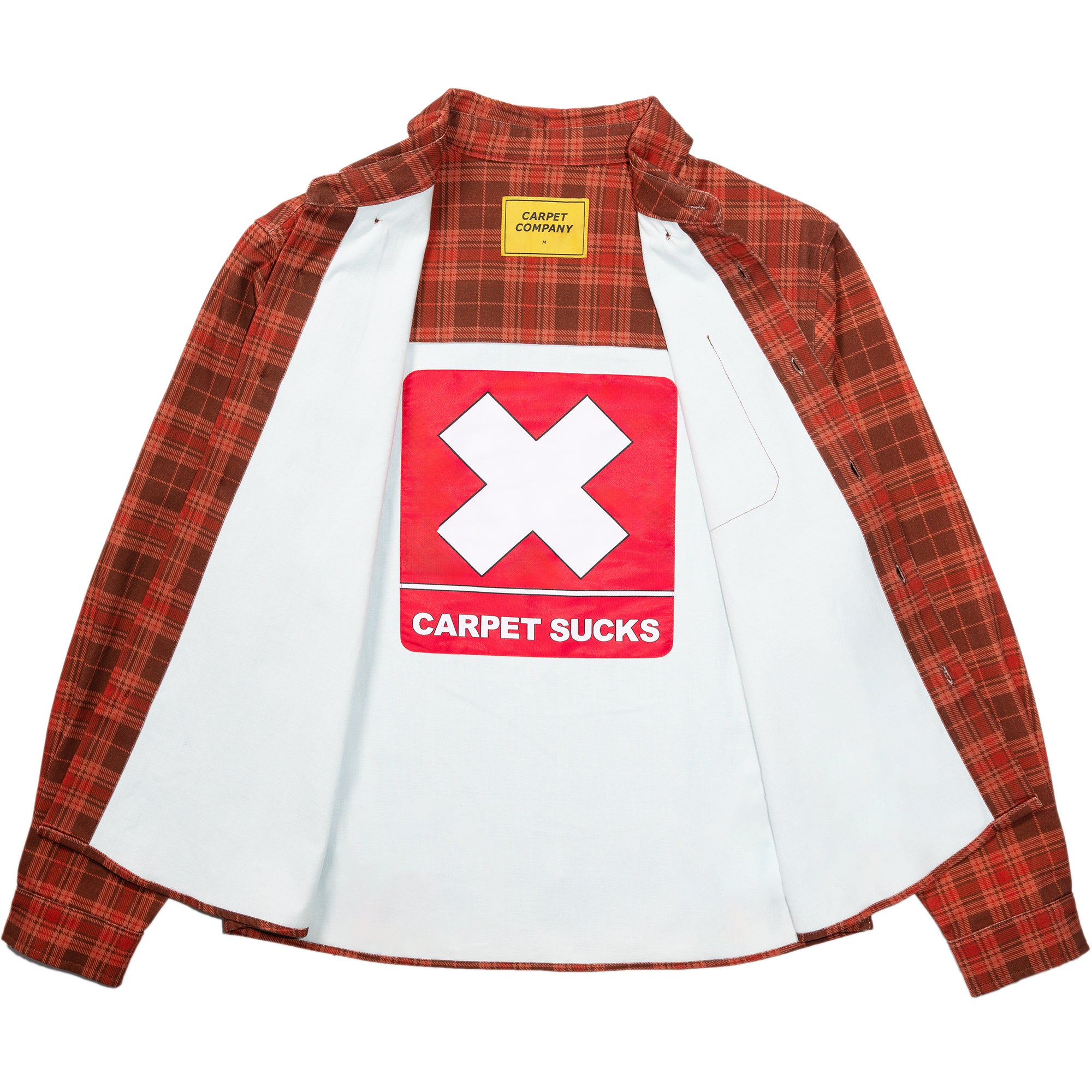 Carpet Company Plaid Canvas Button Up Brown