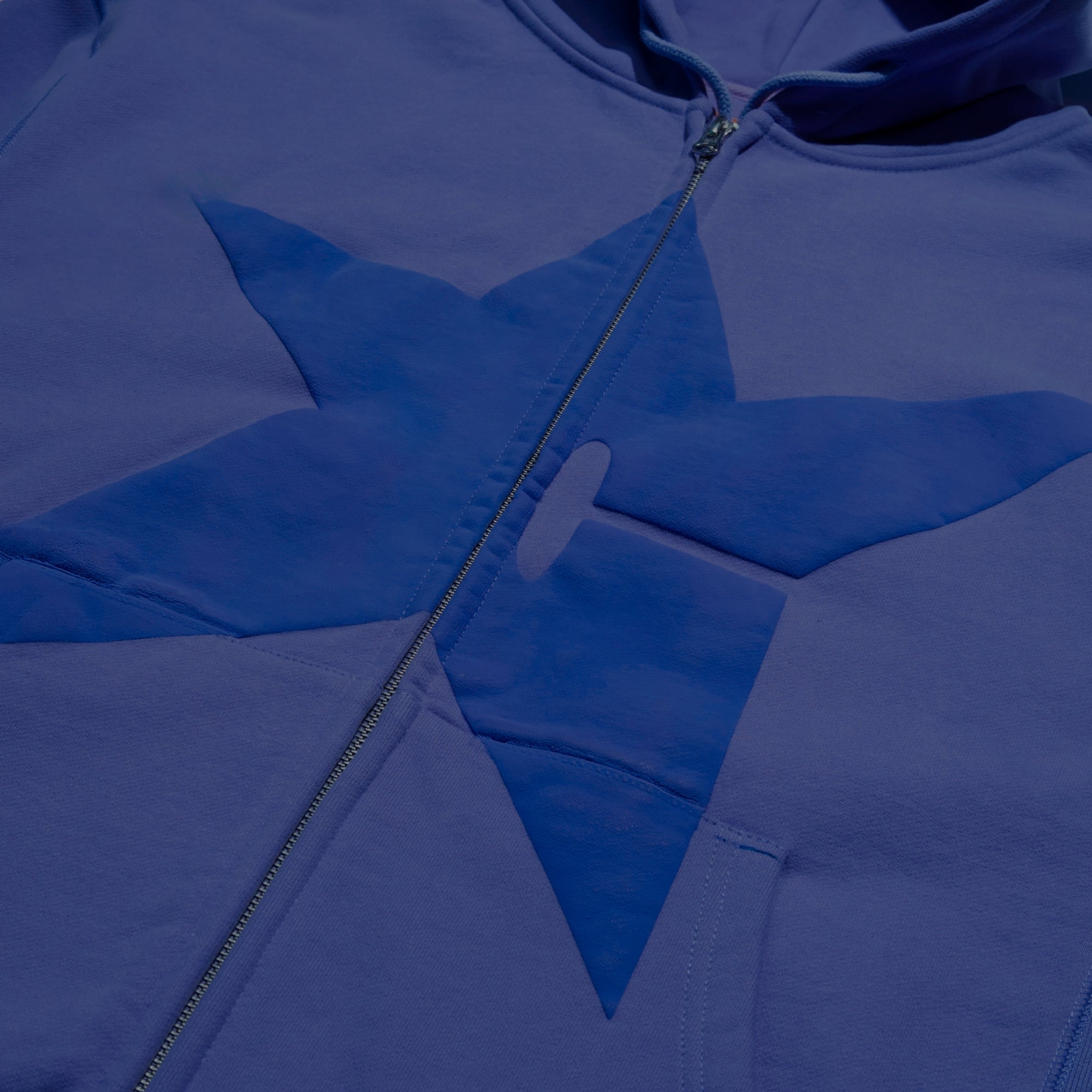 Carpet Company Puff Print Zip Hoodie Navy Blue